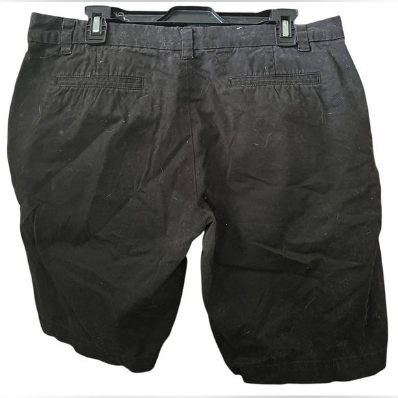 Faded Glory Black Chino Bermuda Shorts Size 8 - Picture 3 of 4